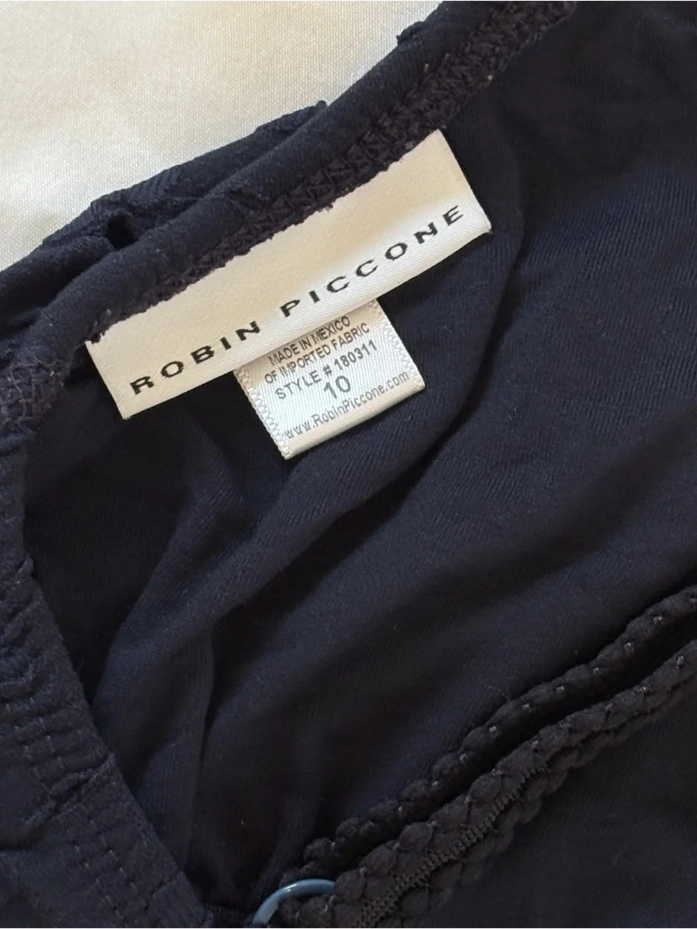 Robin Piccone Clarissa One Piece Swimsuit In Midnight Navy Sz 10 Bathing Suit
